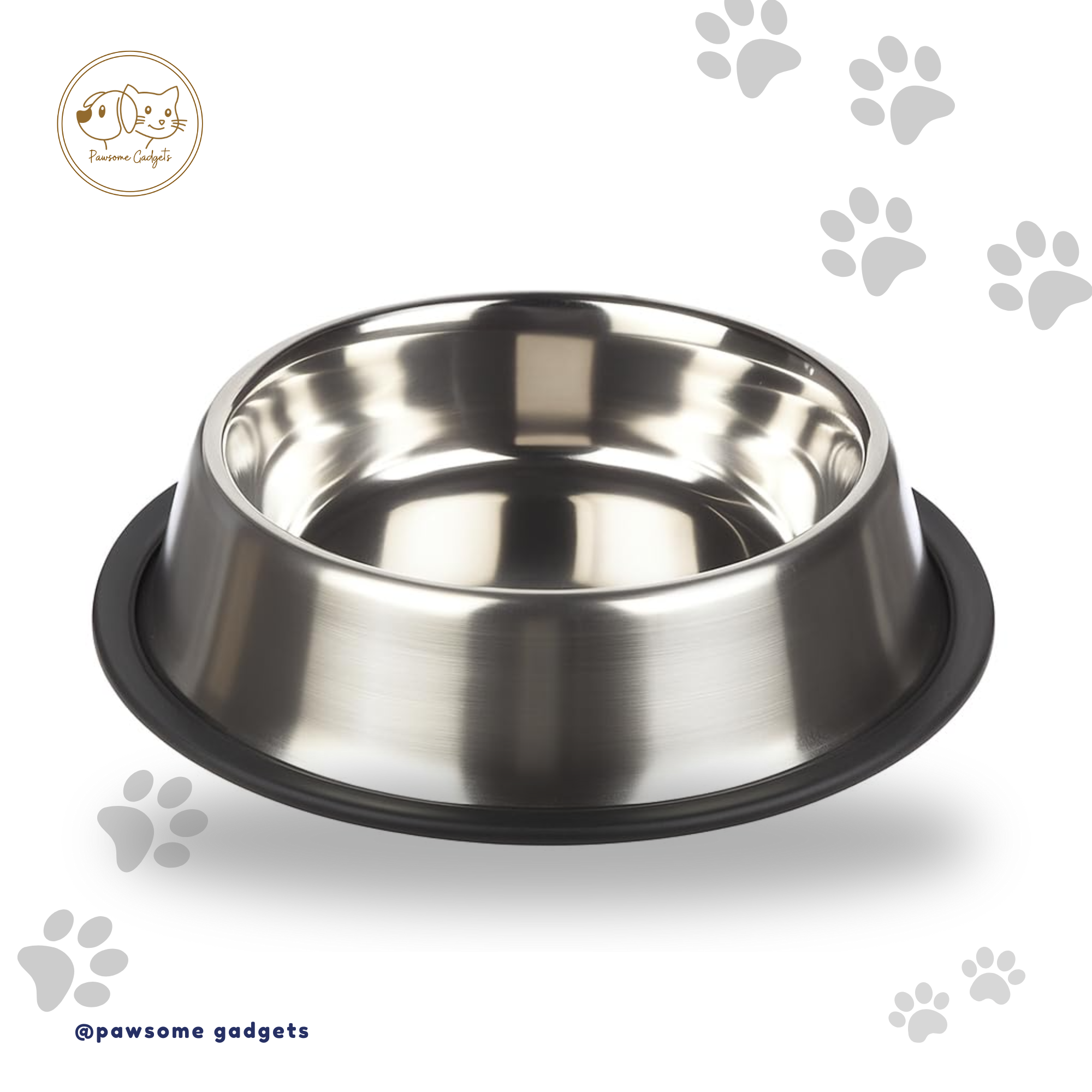 Stainless Steel Non-Slip Pet Feeding Bowl - 500ml