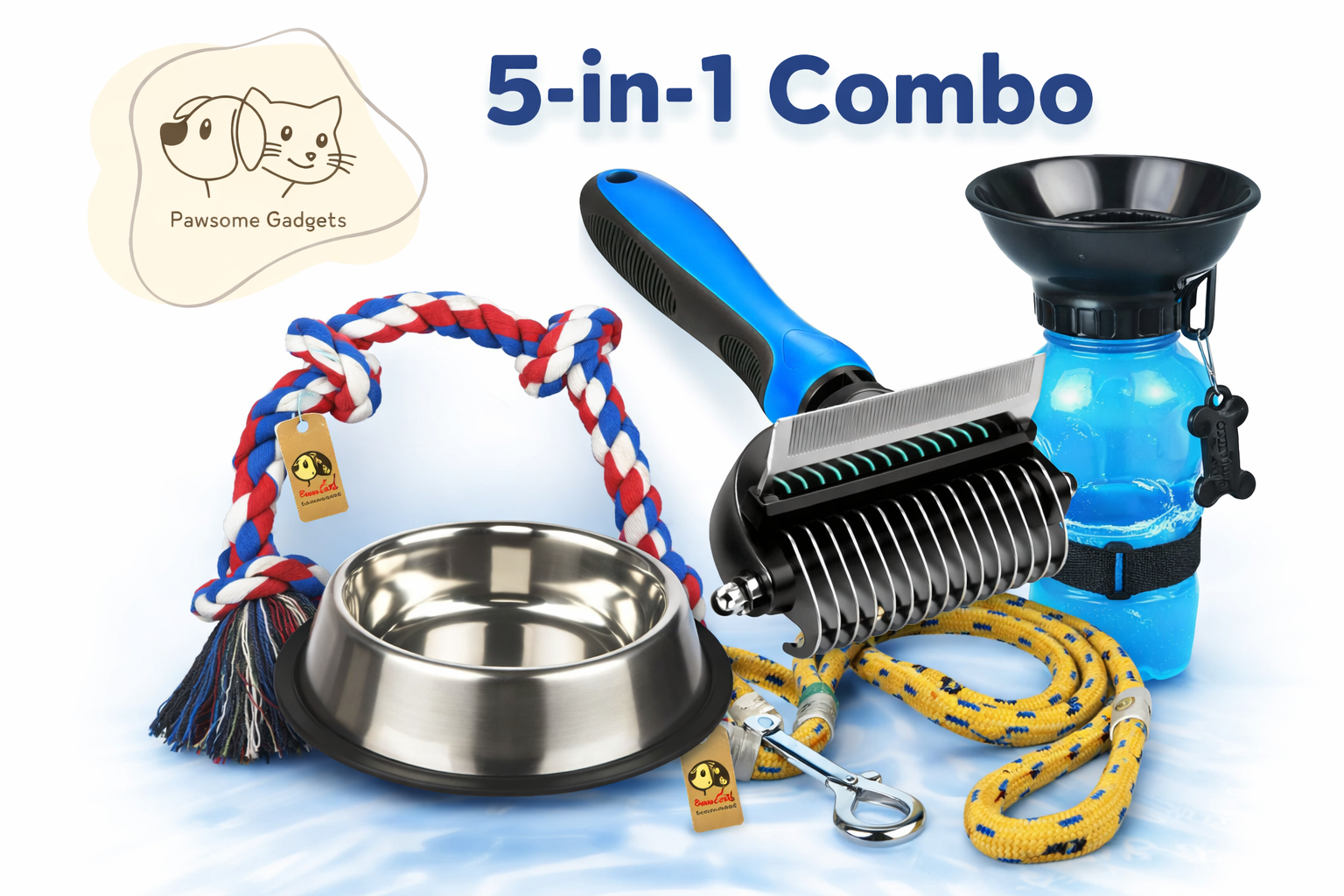 5-in-1 Dog Care Essentials Combo Kit - 12mm- For Medium Sized Dogs