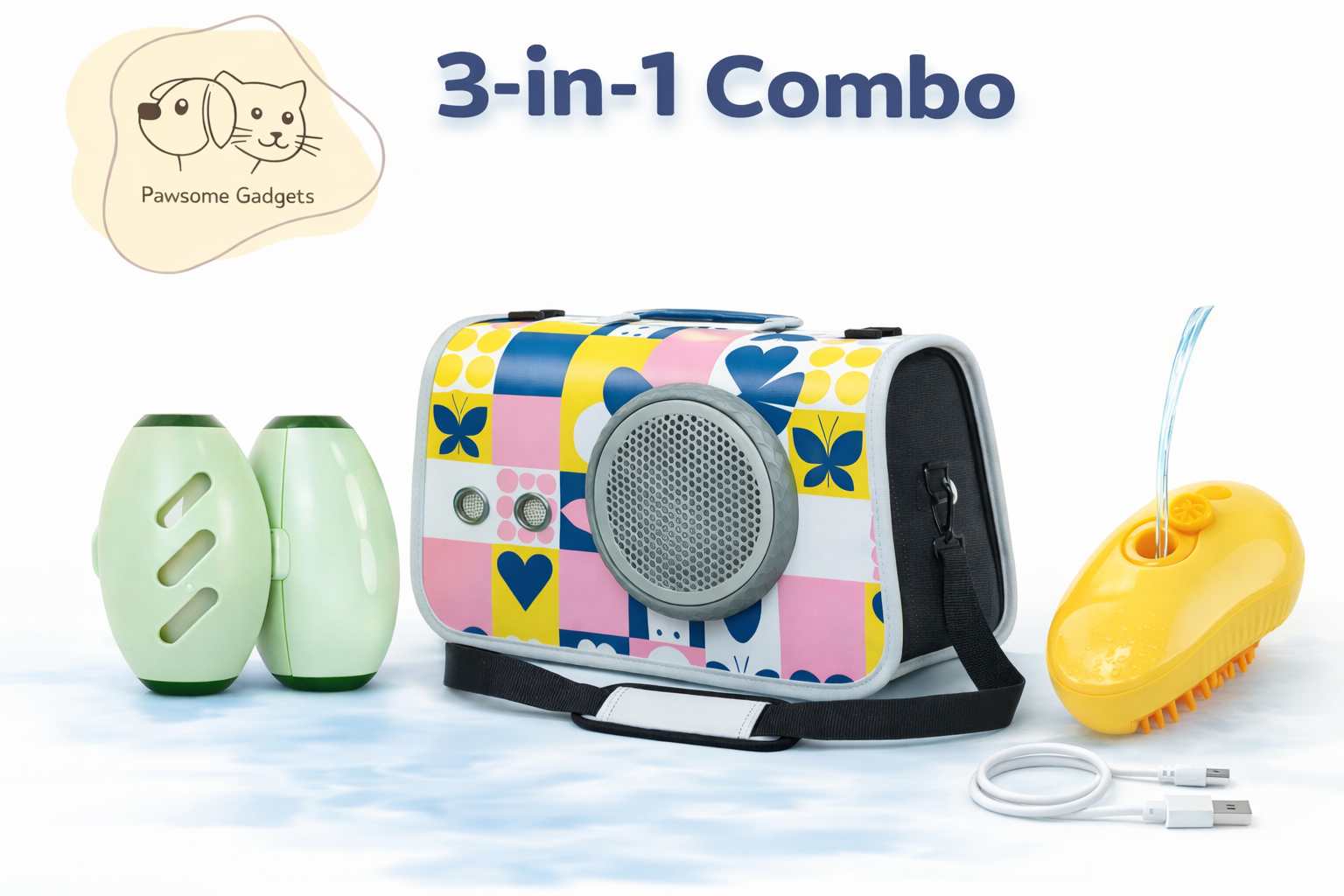 🛍️ Purrfect 3-in-1 Cat Bundle - Black and Yellow